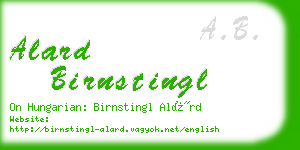 alard birnstingl business card